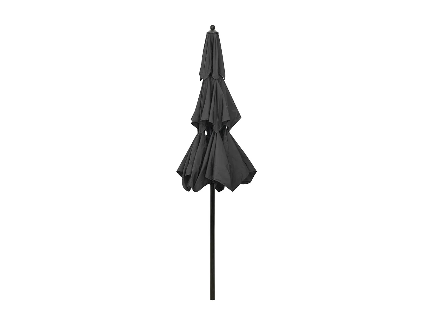 Parasol de jardin-Parasol à 3 niveaux  avec mât en aluminium anthracite