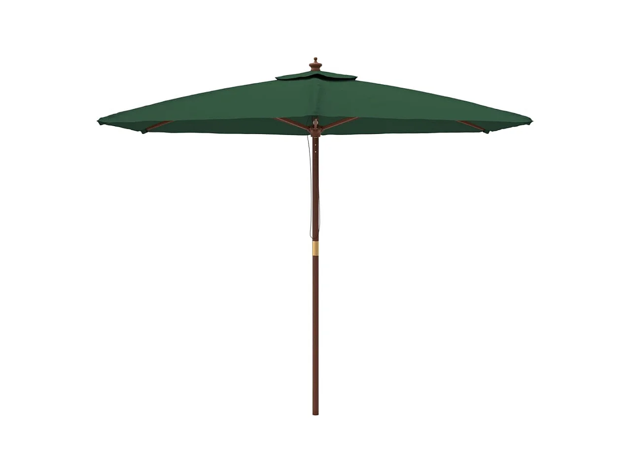 Parasol de jardin-Parasol d'extérieur avec mât en bois vert 299x240 cm