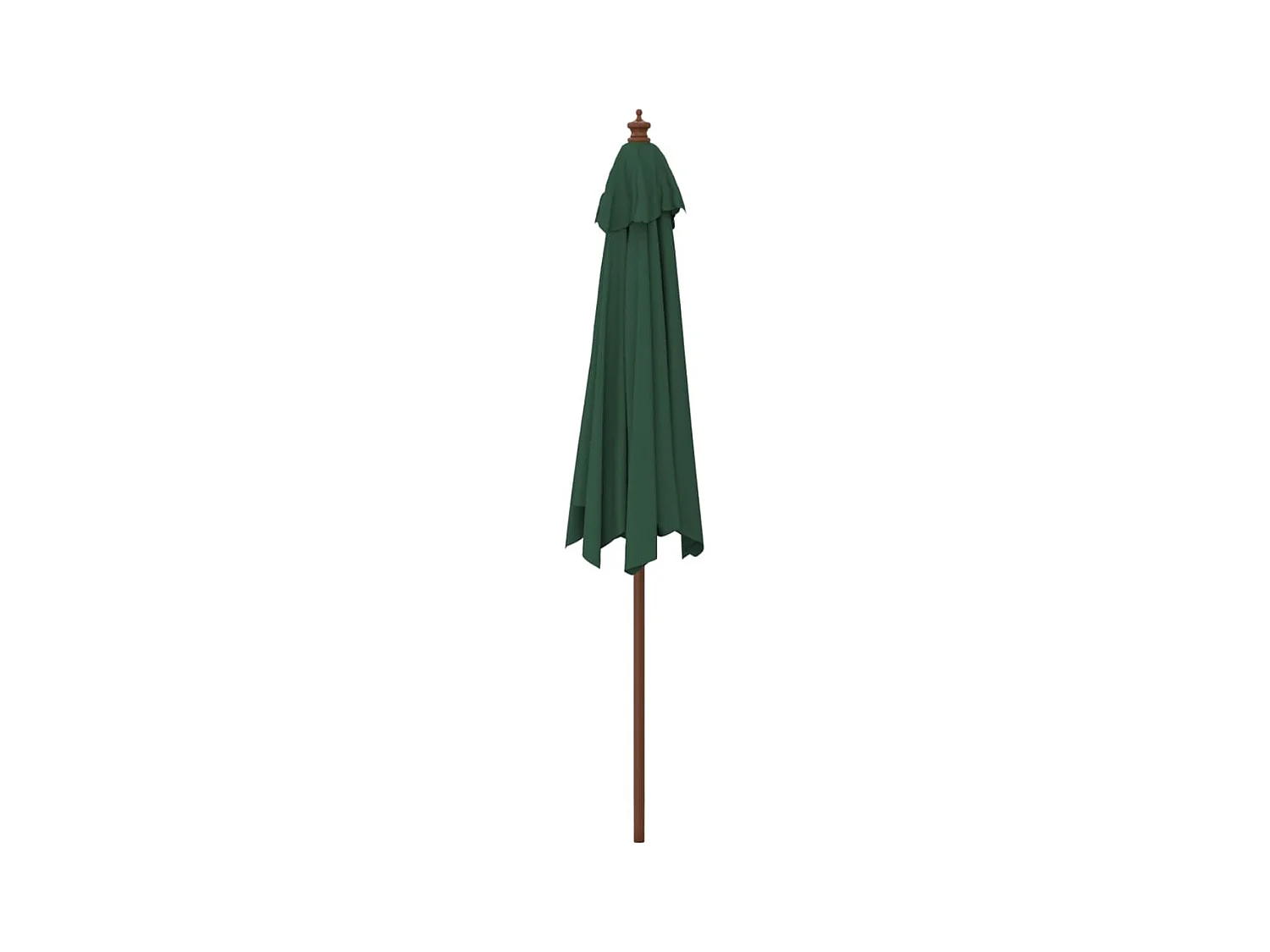 Parasol de jardin-Parasol d'extérieur avec mât en bois vert 299x240 cm