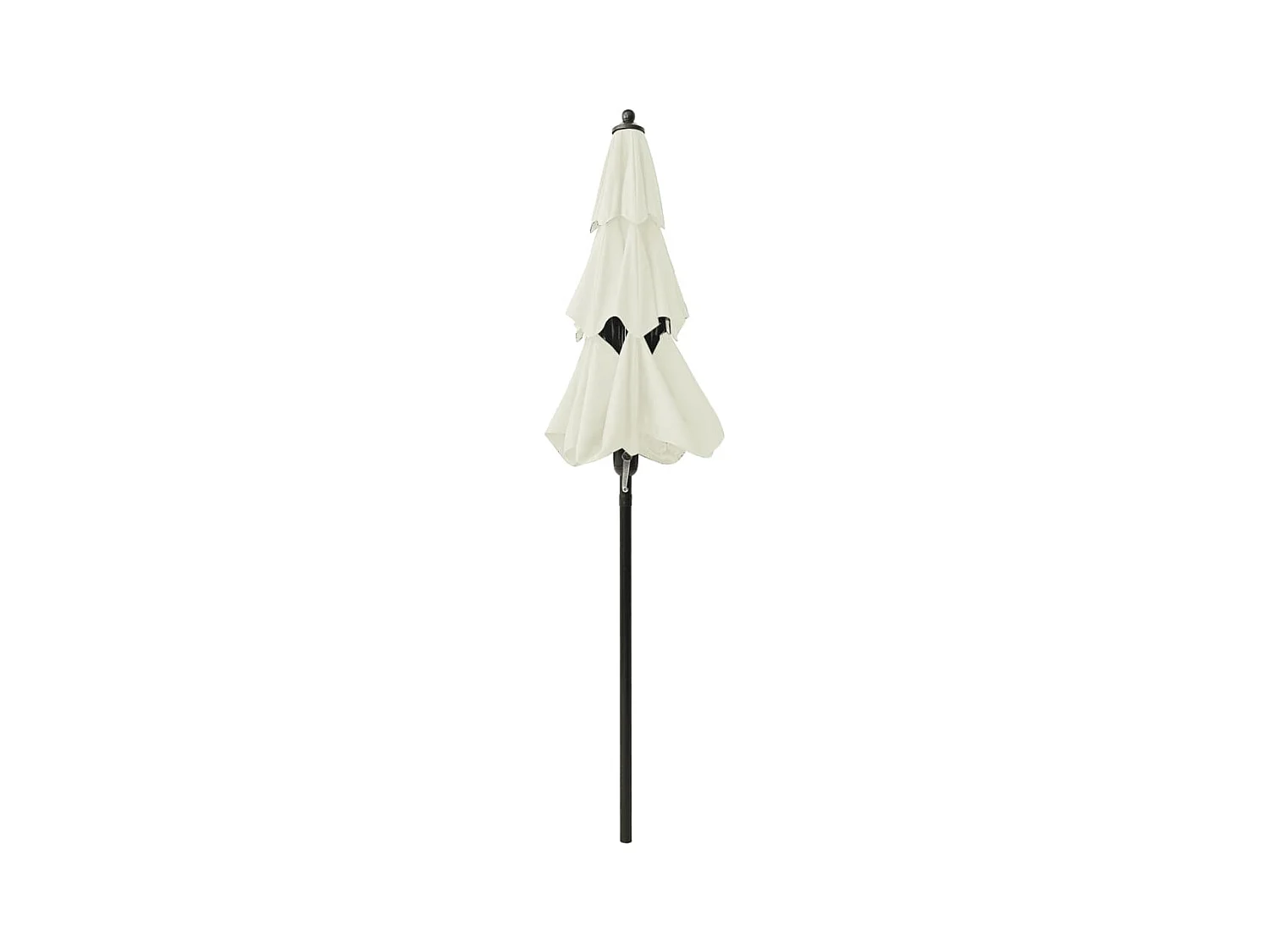 Parasol de jardin-Parasol à 3 niveaux  avec mât en aluminium sable 2 m