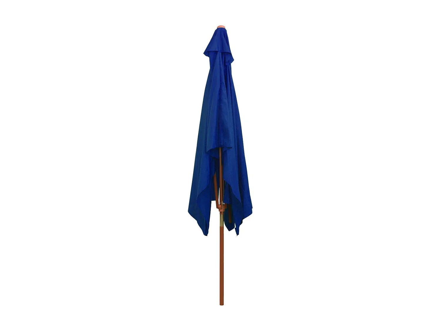 Parasol de jardin-Parasol d'extérieur avec mât en bois bleu 200x300 cm