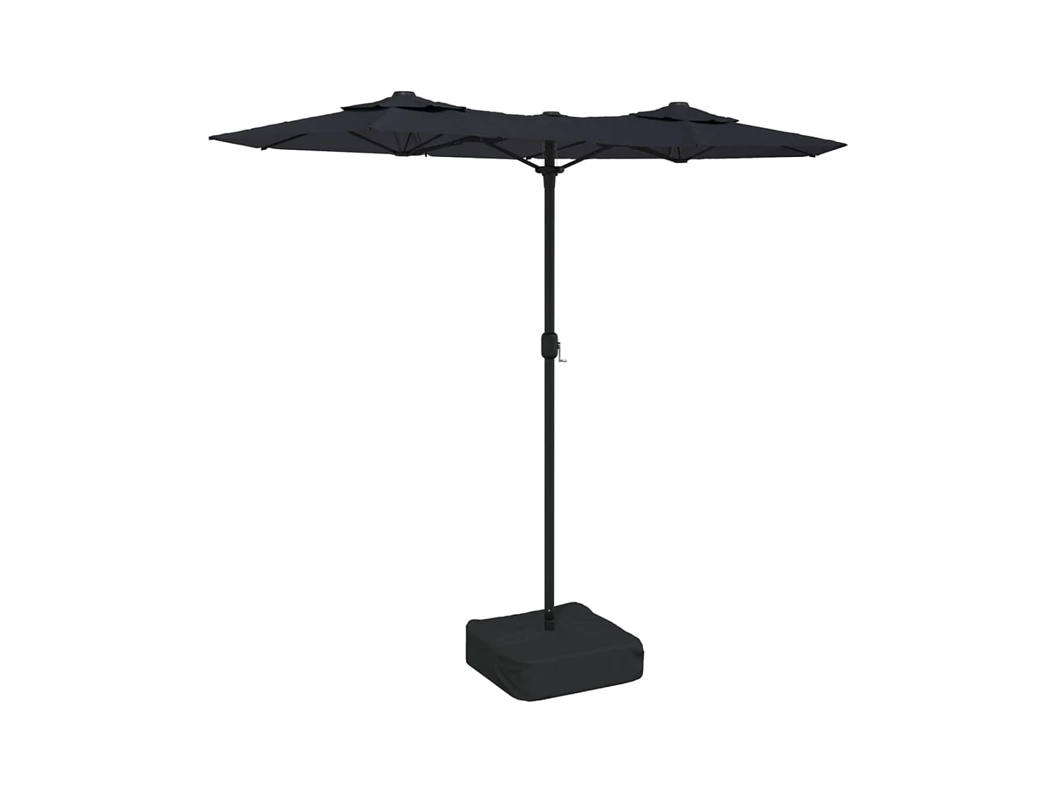 Parasol de jardin-Parasol à double tête noir 316x145 cm
