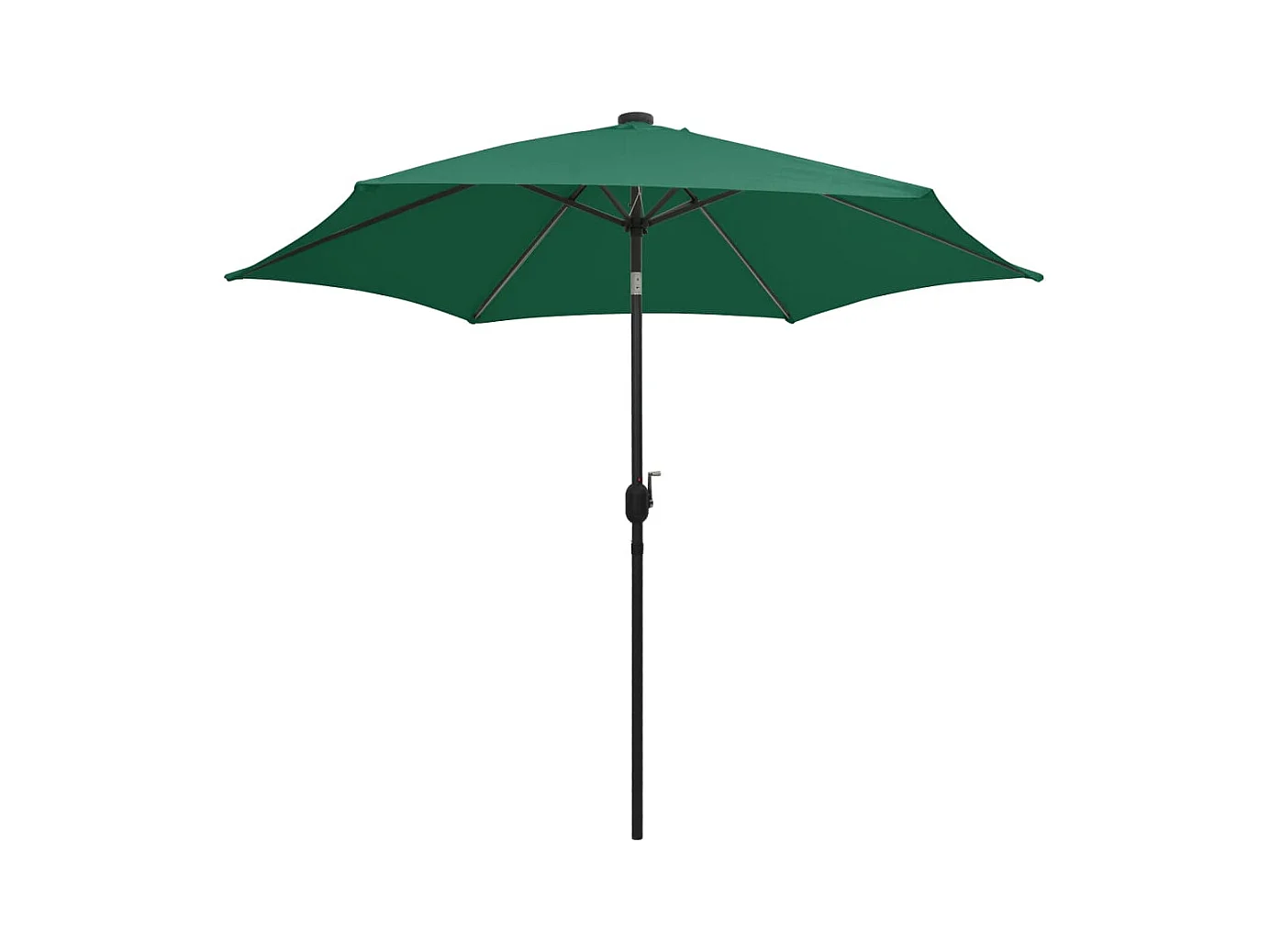 Parasol de jardin-Parasol d'extérieur avec lumières LED et mât en aluminium vert