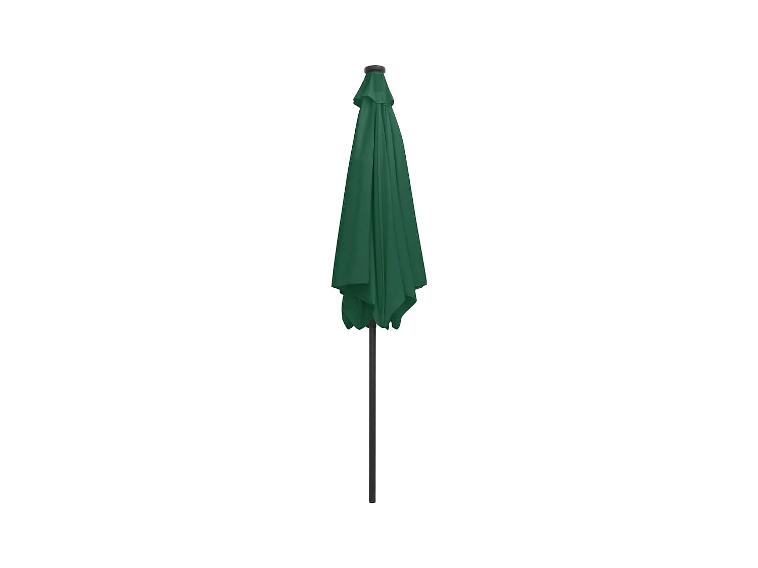 Parasol de jardin-Parasol d'extérieur avec lumières LED et mât en aluminium vert