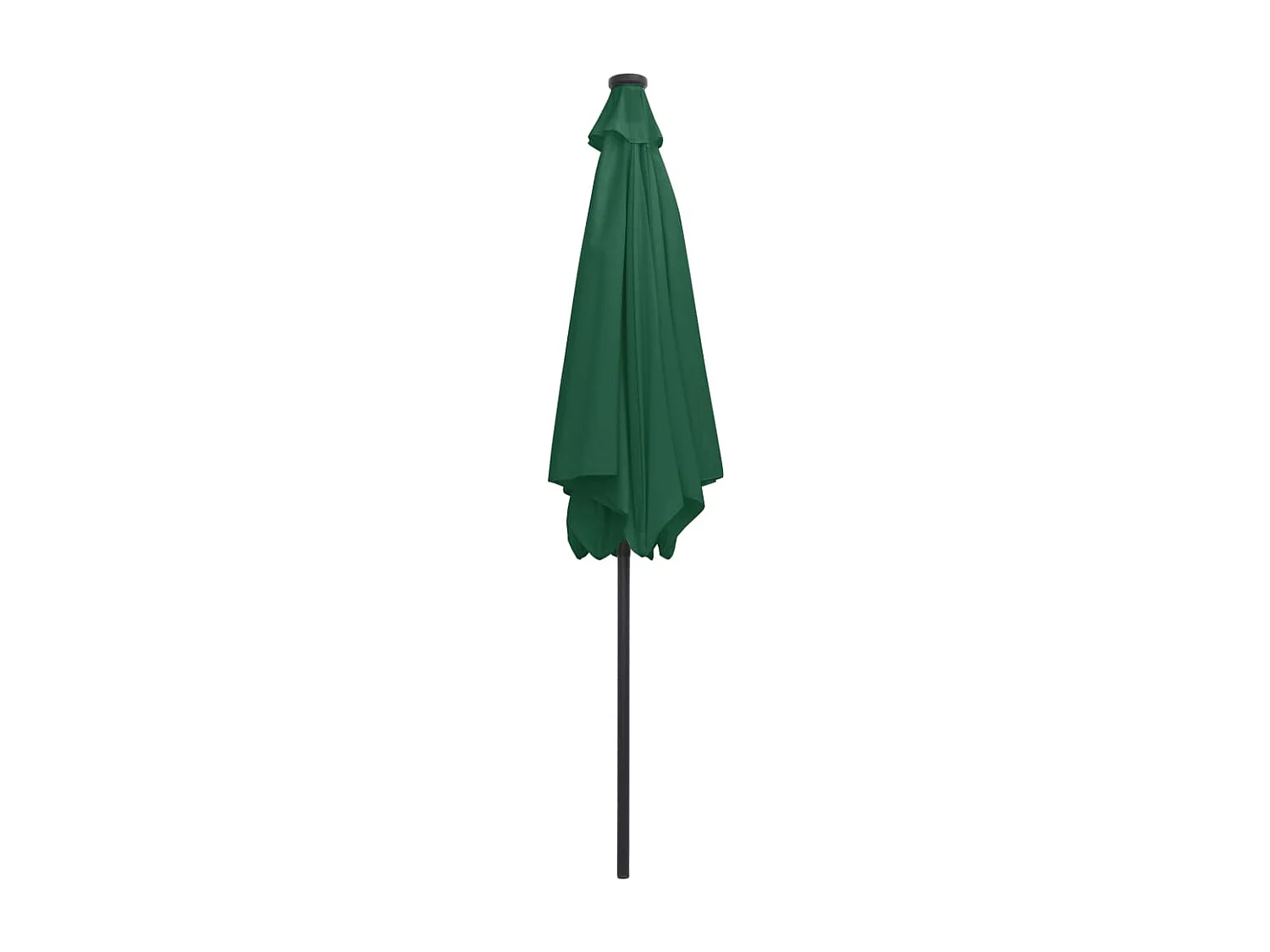 Parasol de jardin-Parasol d'extérieur avec lumières LED et mât en aluminium vert