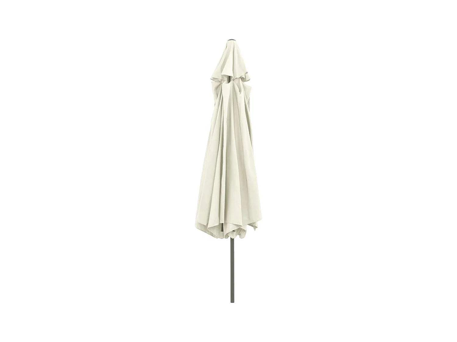 Parasol de jardin-Parasol d'extérieur avec mât en métal 390 cm blanc sable