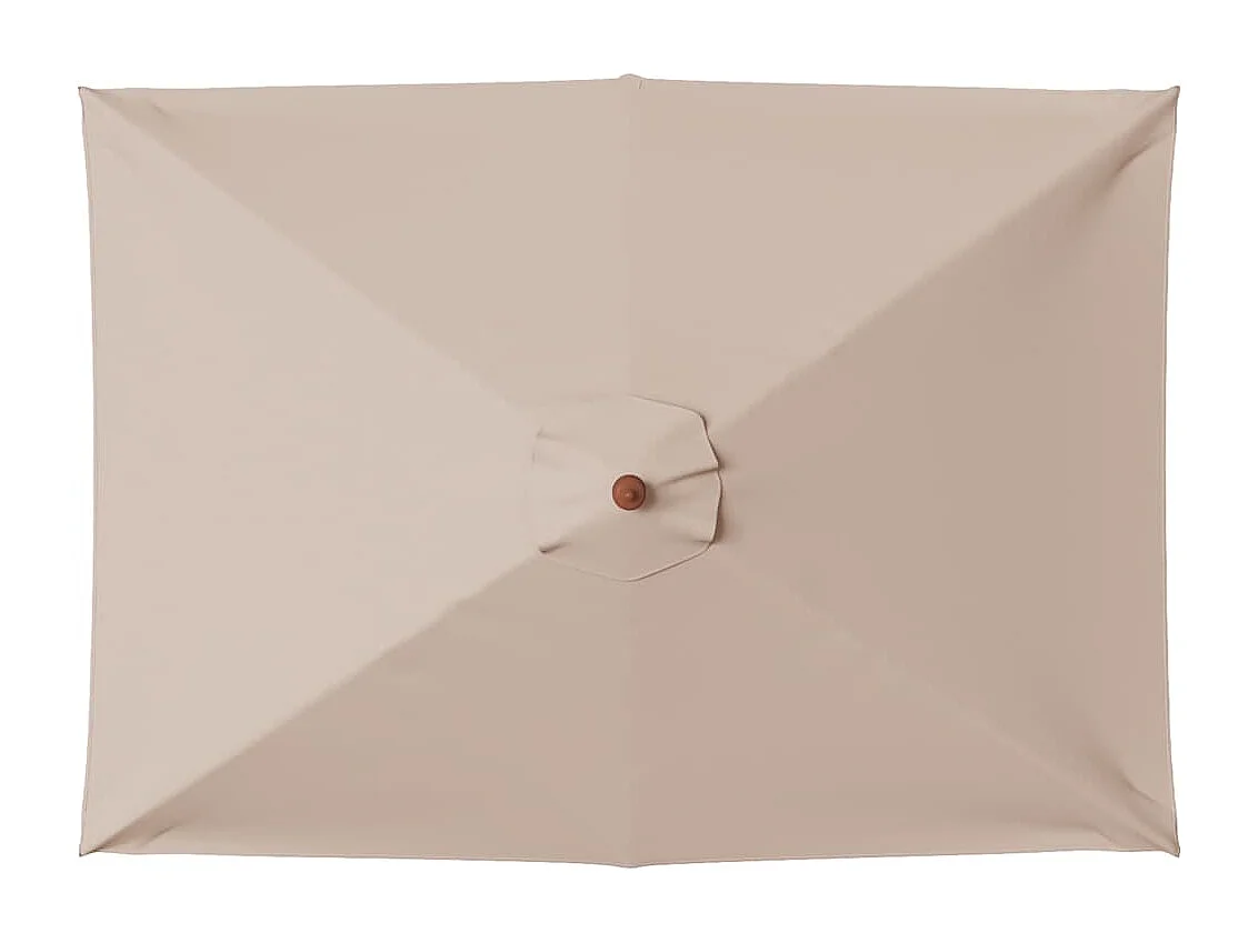 Parasol d'extérieur | Parasol de jardin avec mât en bois 150x200 cm taupe