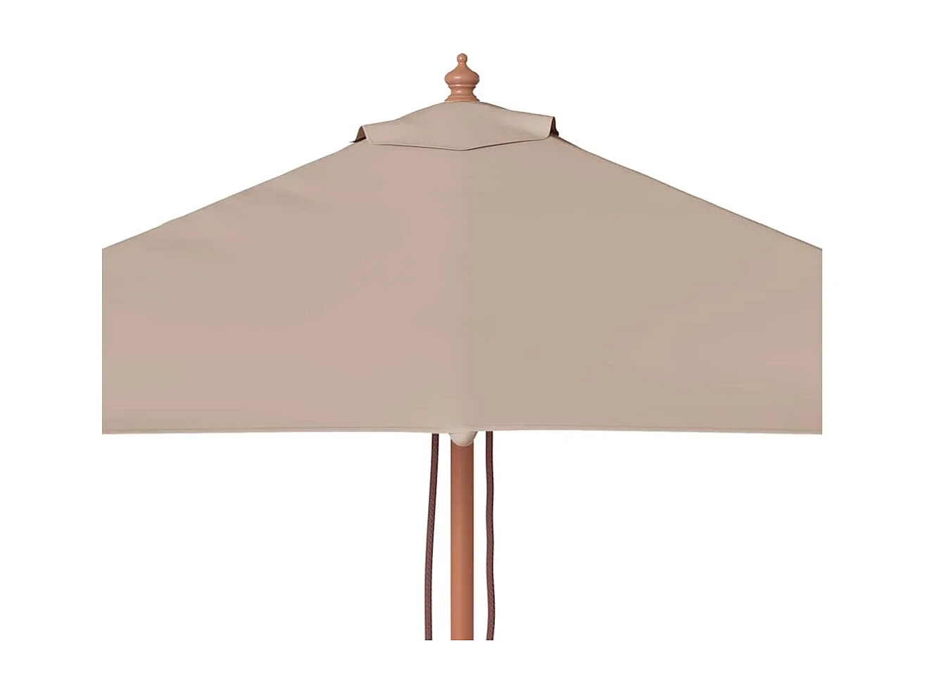 Parasol d'extérieur | Parasol de jardin avec mât en bois 150x200 cm taupe