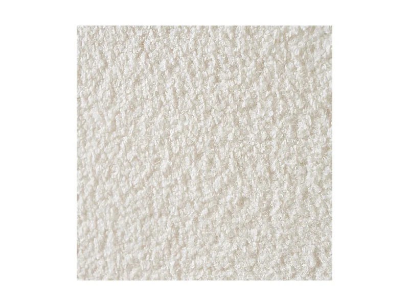 Lit Double Coffre VALENTINA – 160x200 cm – Tissu Doudou Blanc – Avec Rangement