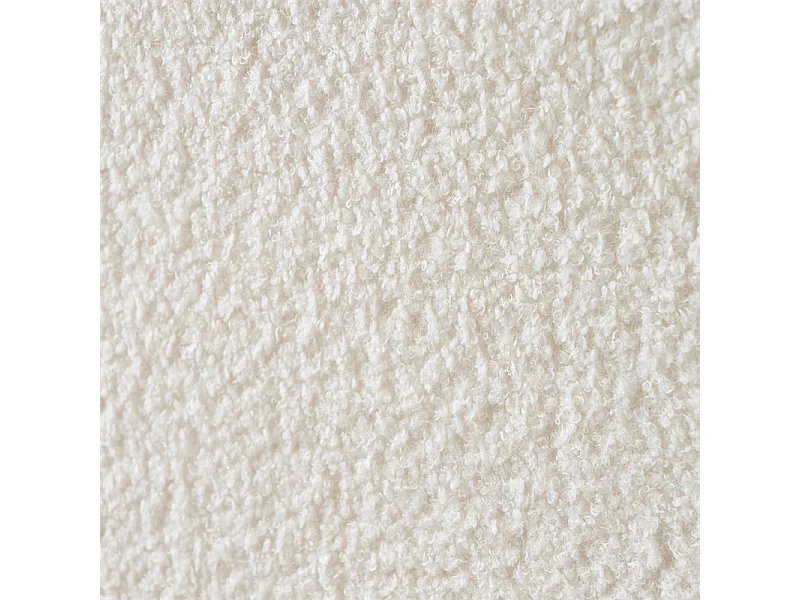 Lit Double Coffre VALENTINA – 160x200 cm – Tissu Doudou Blanc – Avec Rangement