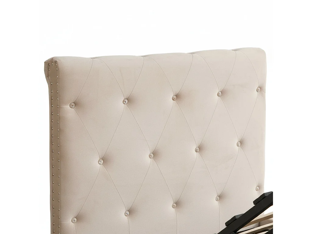 Lit Coffre CORSICA – 90x190 cm – Velours – Avec Rangement