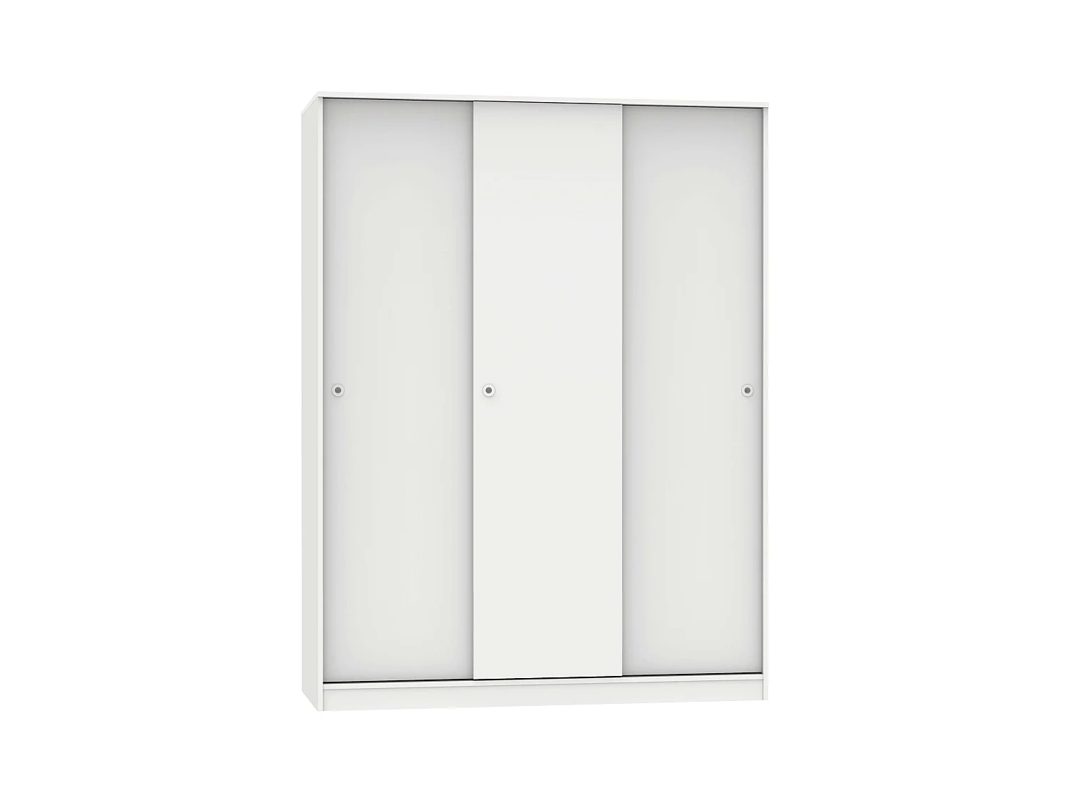 Armario Grande Tibet 3 Puertas Correderas Roble, Blanco 150x200cm