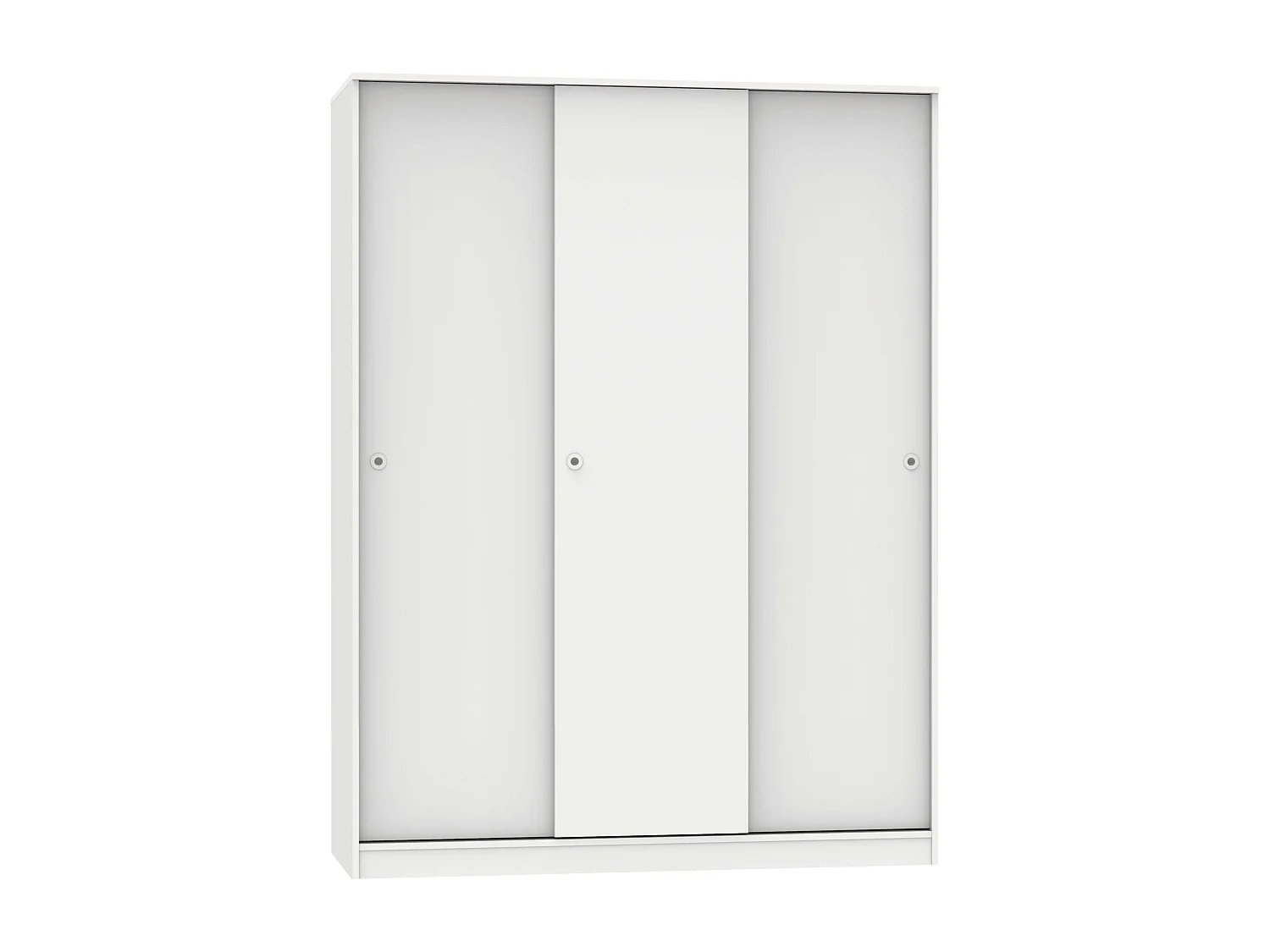 Armario Grande Tibet 3 Puertas Correderas Roble, Blanco 150x200cm