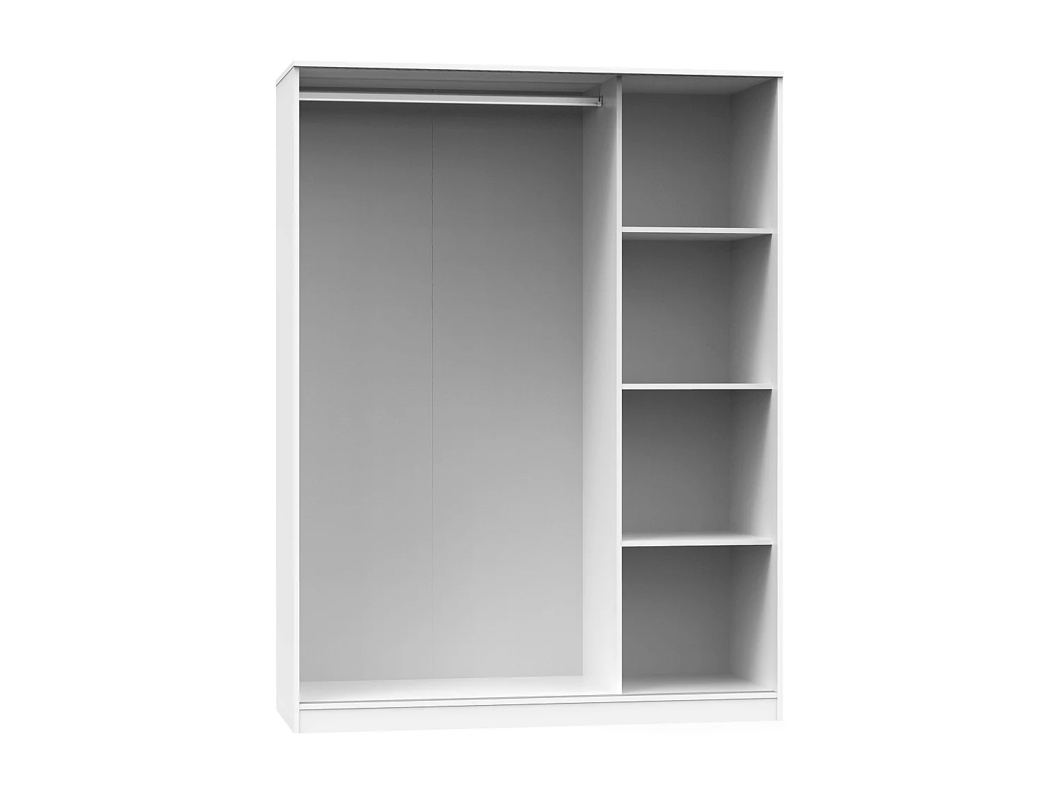 Armario Grande Tibet 3 Puertas Correderas Roble, Blanco 150x200cm