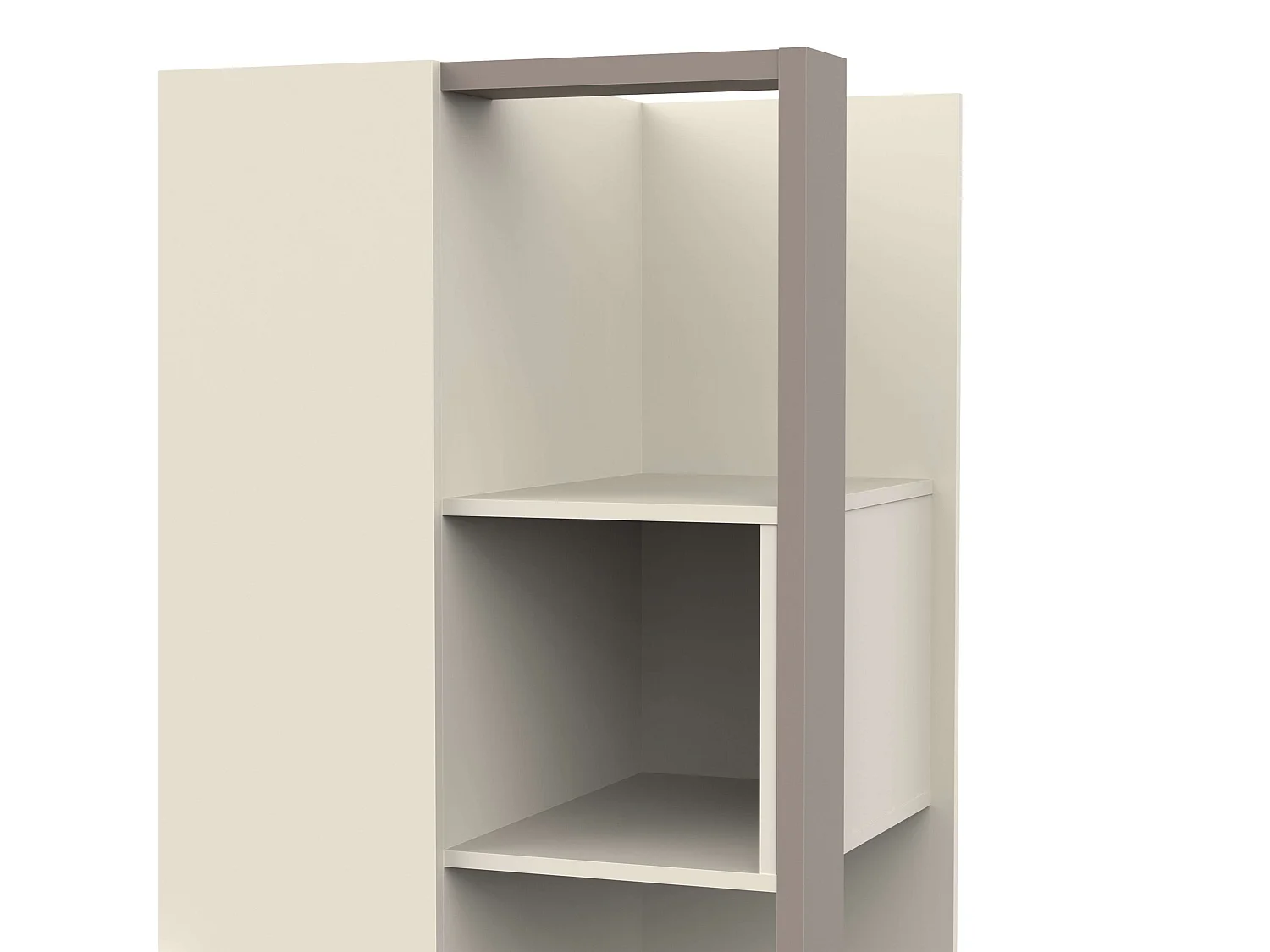 Armario Juvenil Camillia 3 Puertas 7 Estantes 2 Barras Roble 120 cm