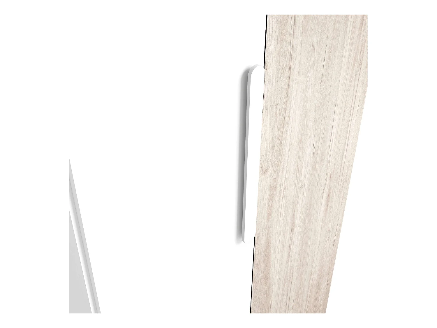 Armario Habitación Juvenil Estelle Nórdico Blanco y Roble 2 Puertas 90x200 cm