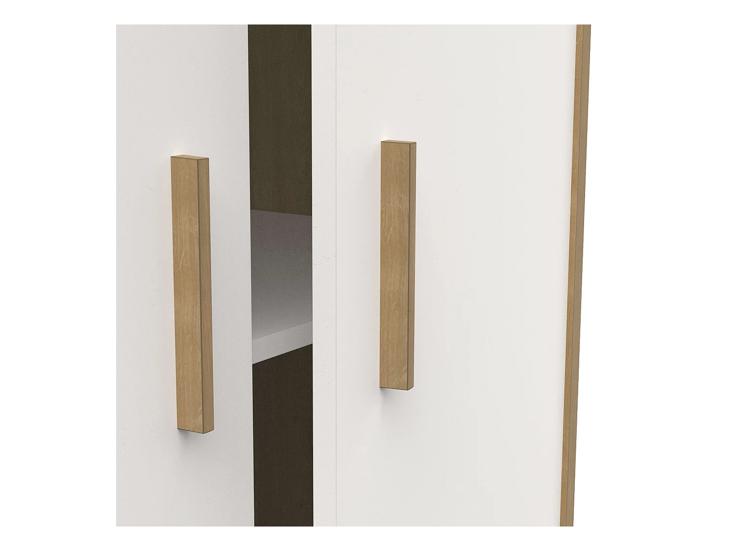 Armario Juvenil Infantil Naili 2 Puertas Roble Hamilton Blanco 90x183 cm