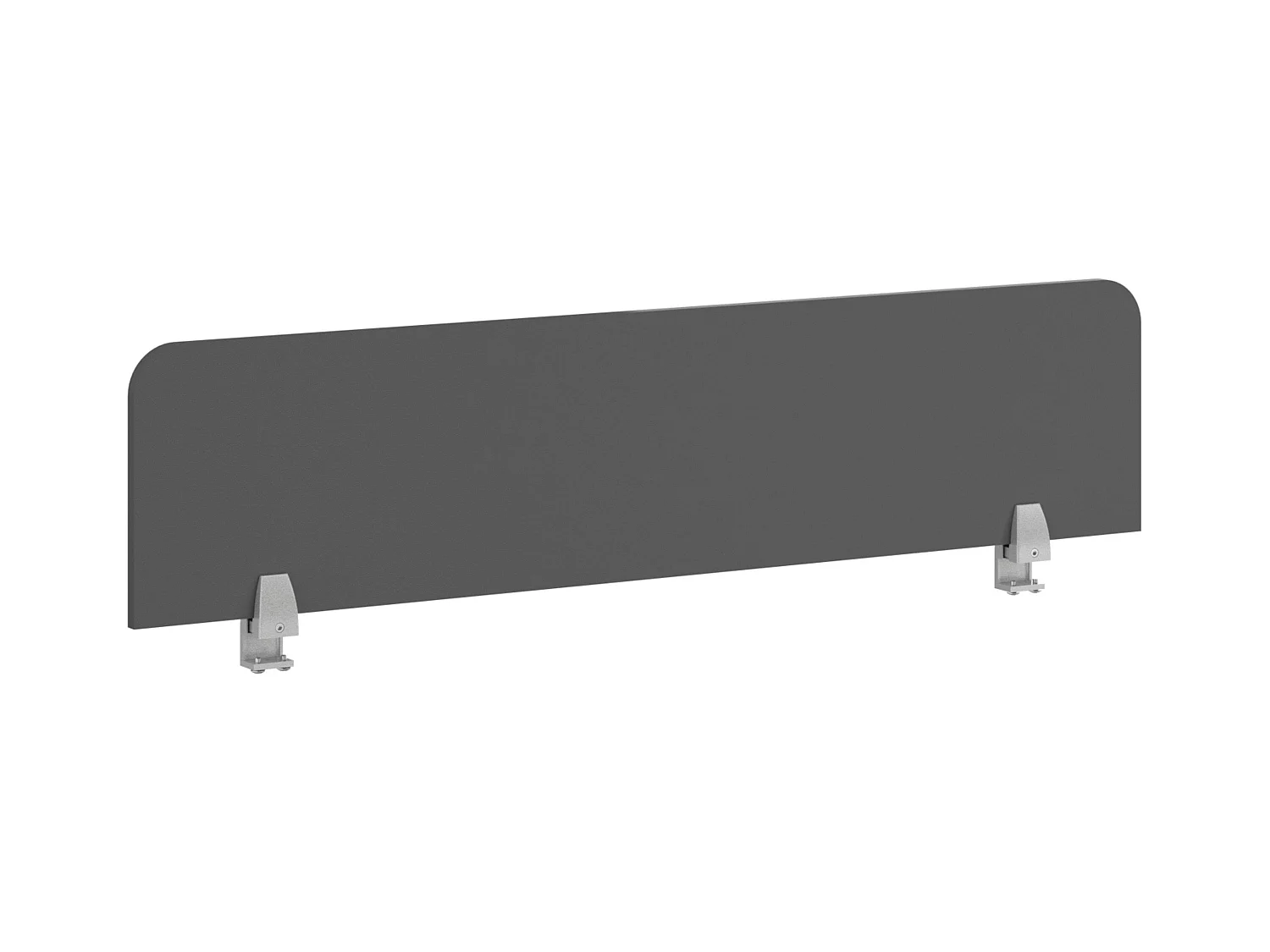 Painel divisor de mesa Venture Modern 120 cm, melamina cinza