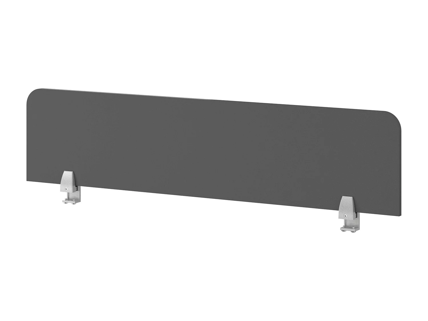 Painel divisor de mesa Venture Modern 120 cm, melamina cinza