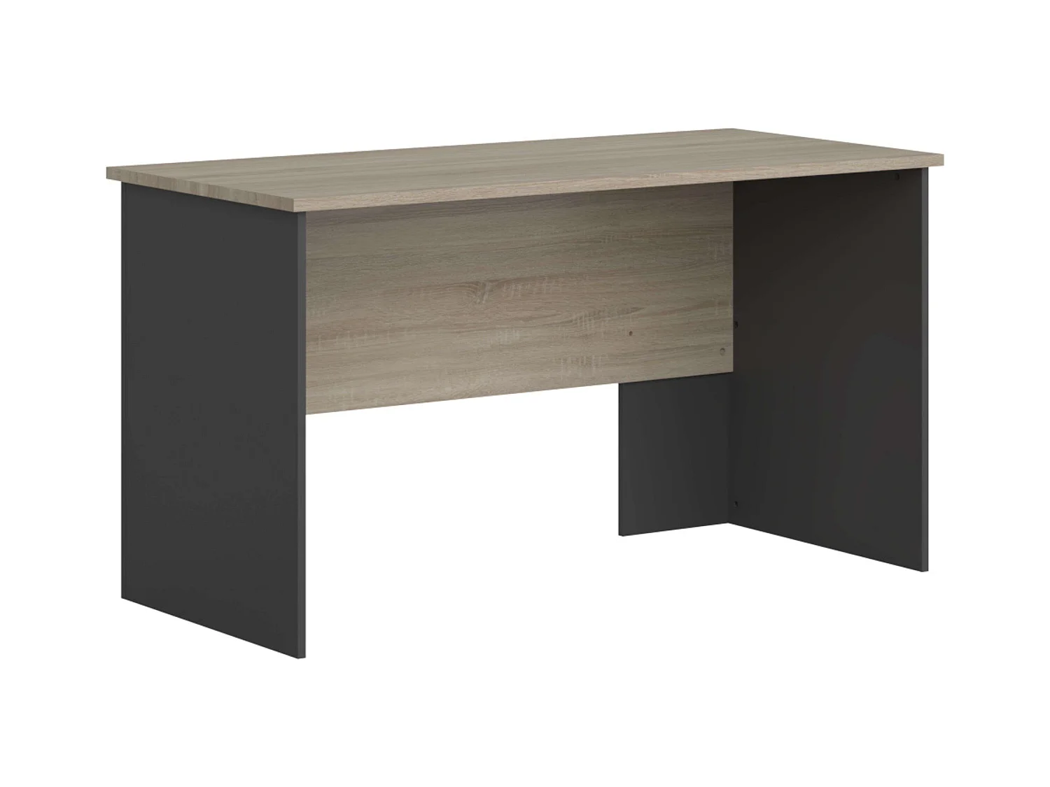 Mesa de escritório industrial Nibis Carvalho Sonoma/Cinza Antracite 140 cm