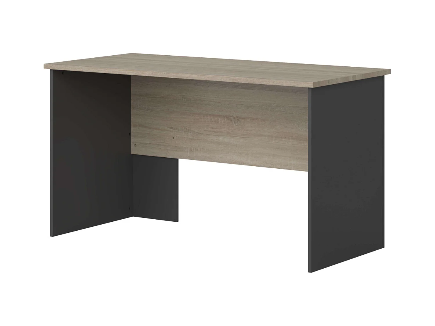 Mesa de escritório industrial Nibis Carvalho Sonoma/Cinza Antracite 140 cm