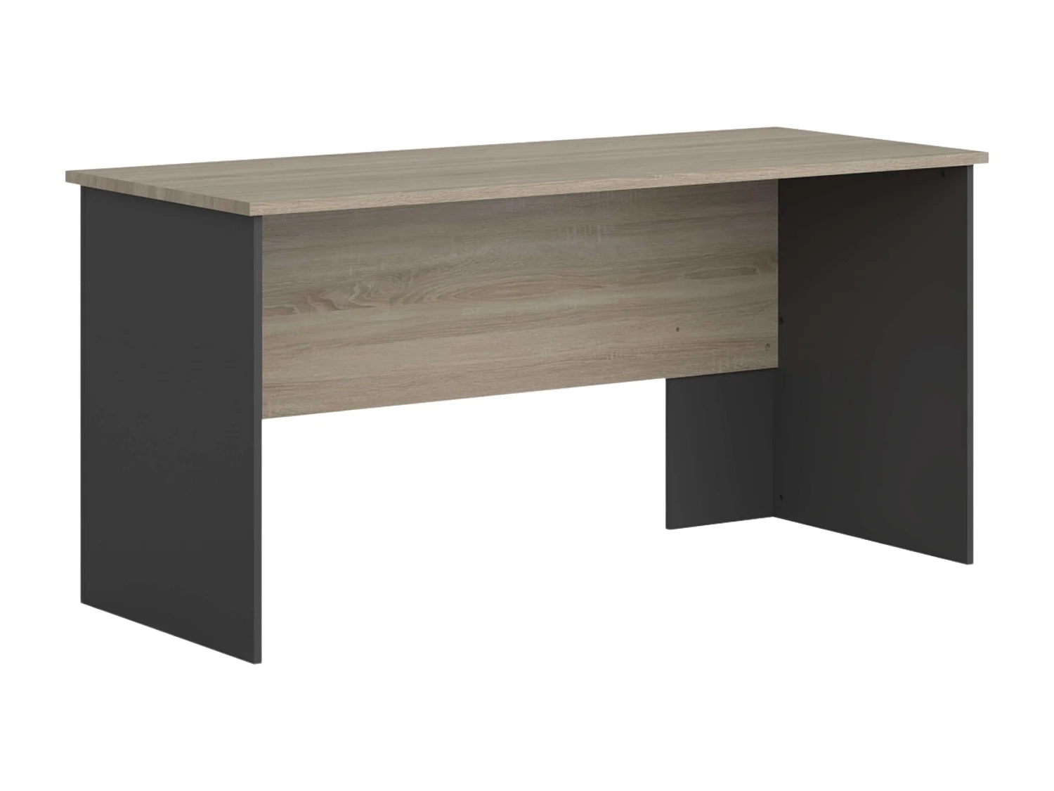 Mesa Escritorio Oficina Nibis Industrial Roble Sonoma y Gris Antracita 160 cm