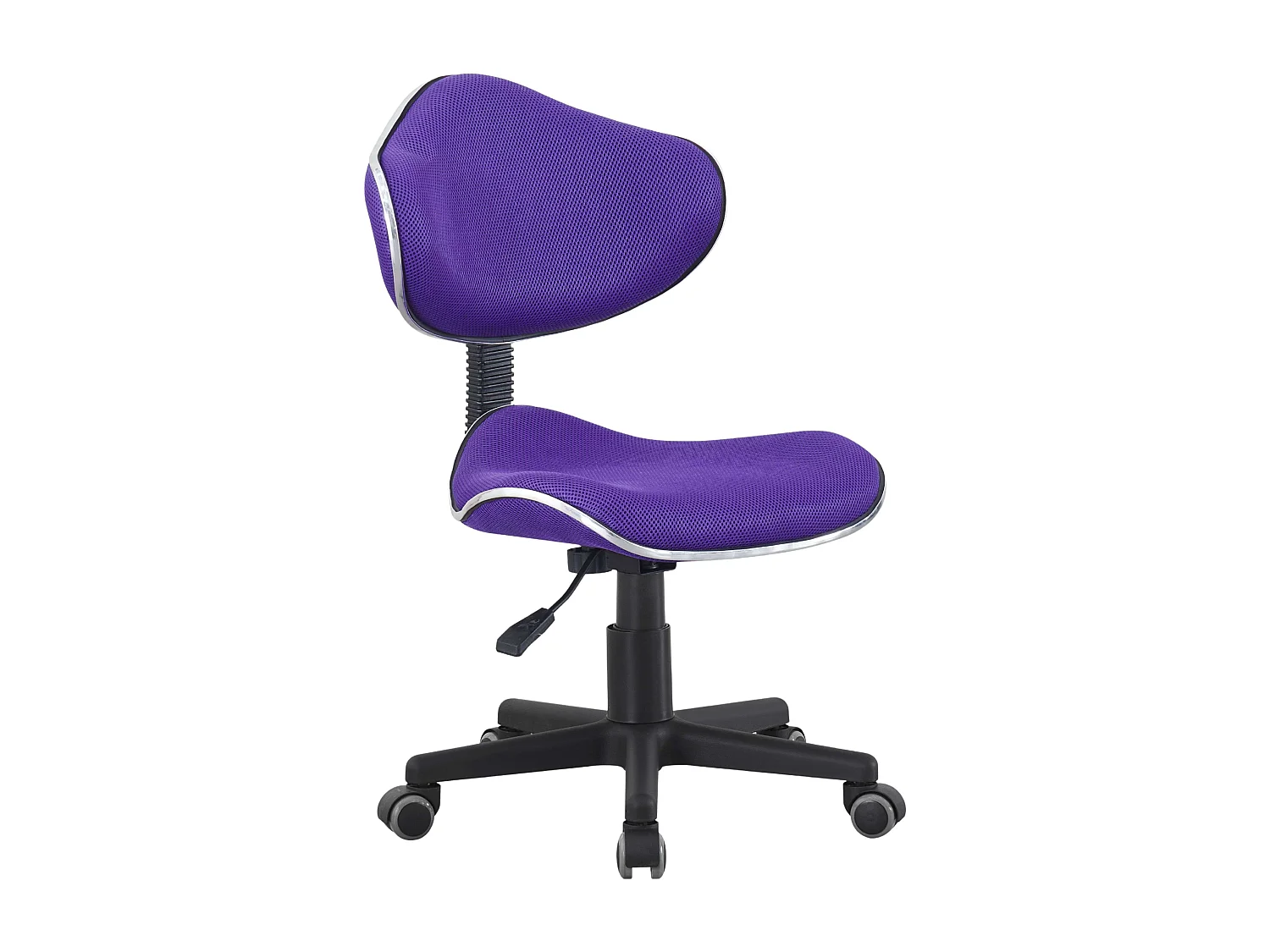 Chaise de bureau Bambola style moderne violet noir métal 53x82x53 cm