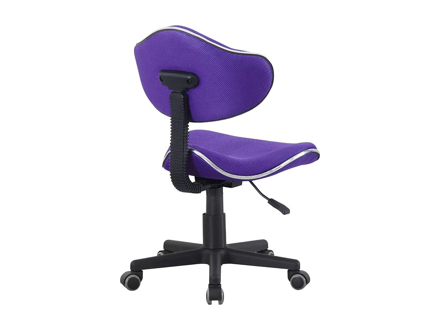Chaise de bureau Bambola style moderne violet noir métal 53x82x53 cm