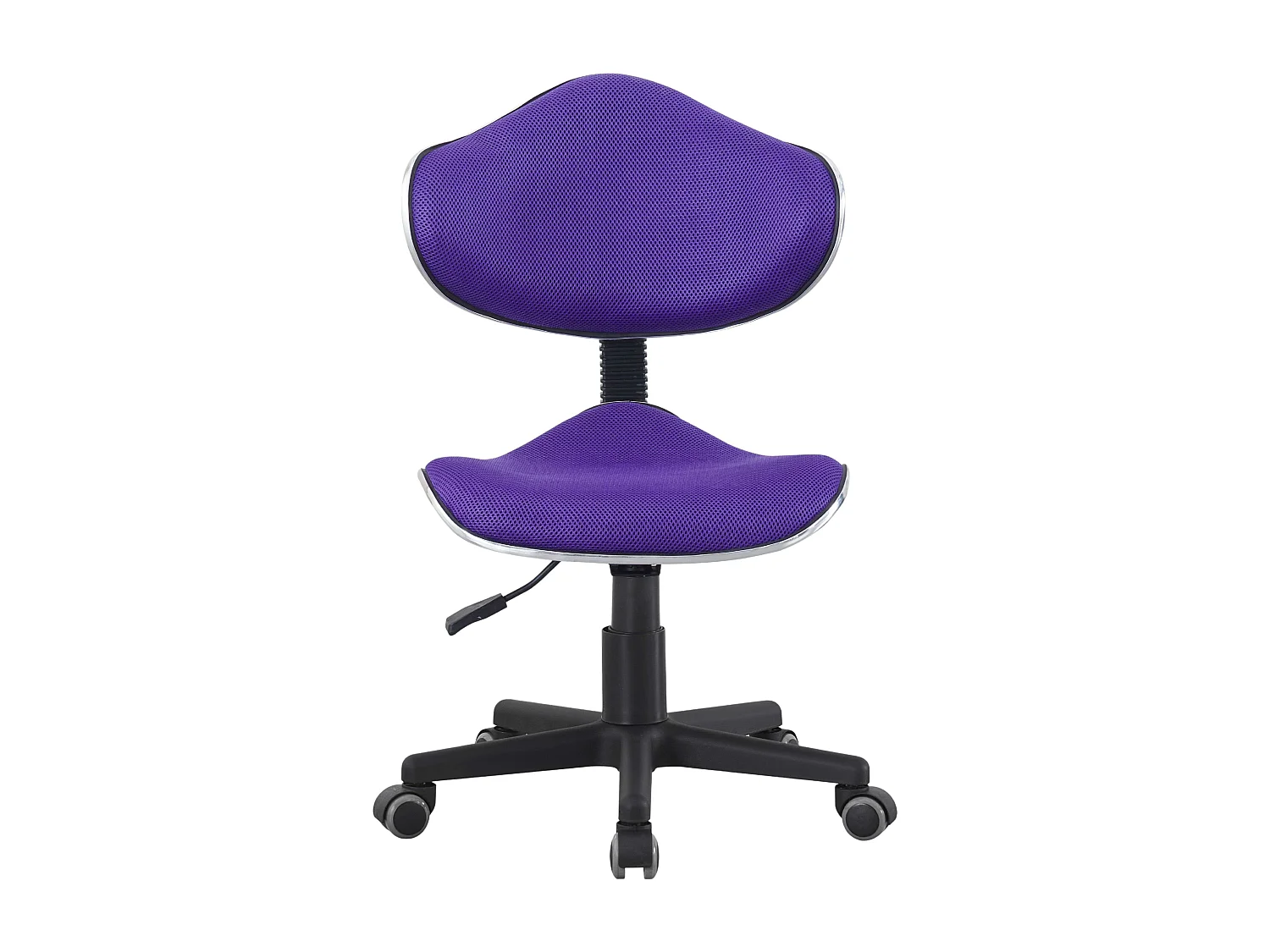 Chaise de bureau Bambola style moderne violet noir métal 53x82x53 cm
