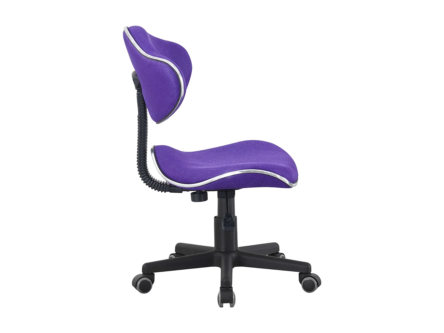 Chaise de bureau Bambola style moderne violet noir métal 53x82x53 cm