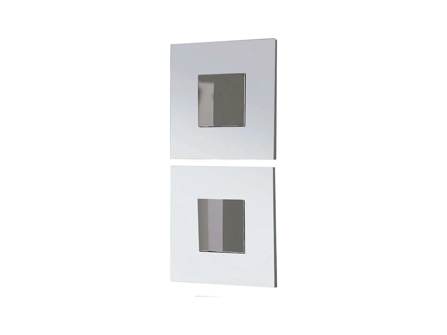 Juego 2 Espejos Cajún Entrada Moderno Blanco 45x45x2 cm