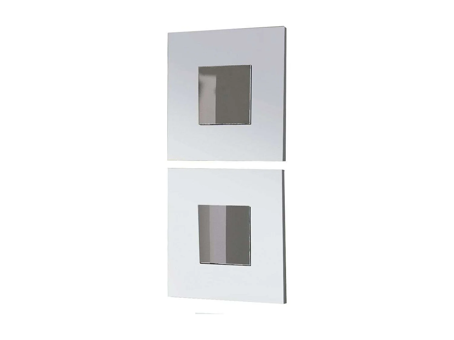 Juego 2 Espejos Cajún Entrada Moderno Blanco 45x45x2 cm
