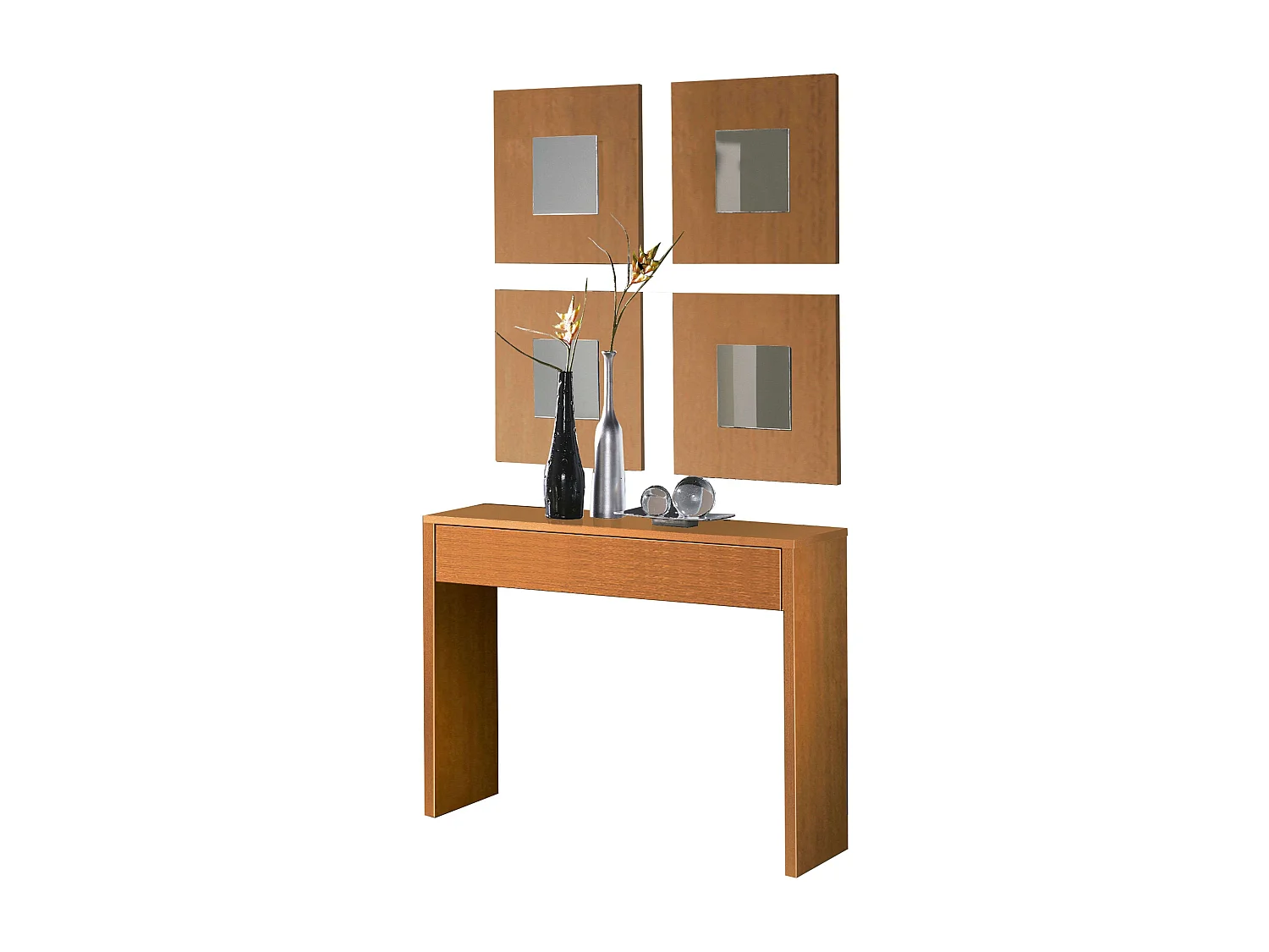 Juego 4 Espejos Lupe Cerezo Recibidor Moderno 45x45 cm