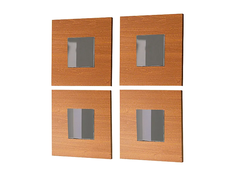 Juego 4 Espejos Lupe Cerezo Recibidor Moderno 45x45 cm