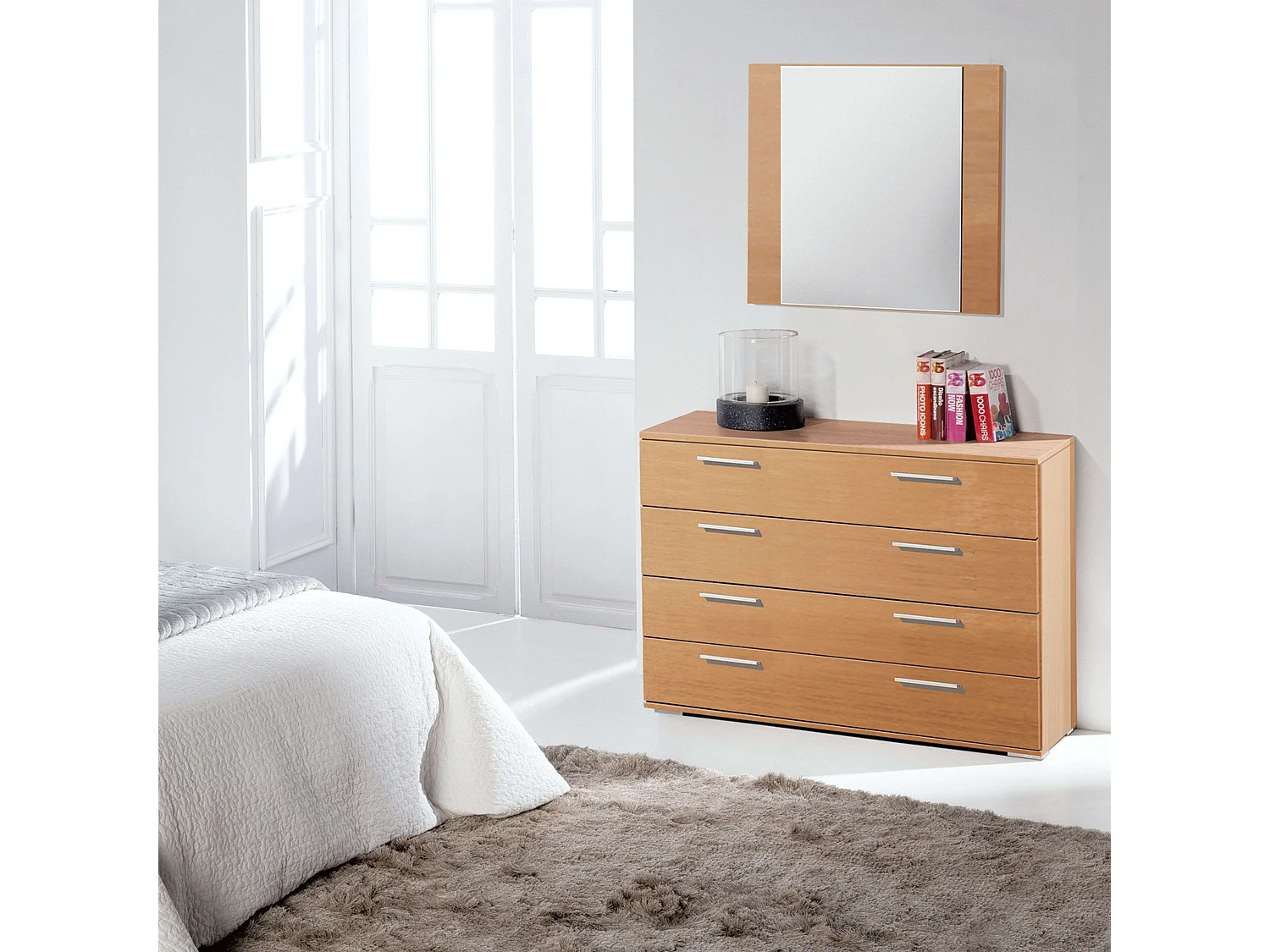 Espejo Clásica Cerezo 72x64x2 cm Dormitorio