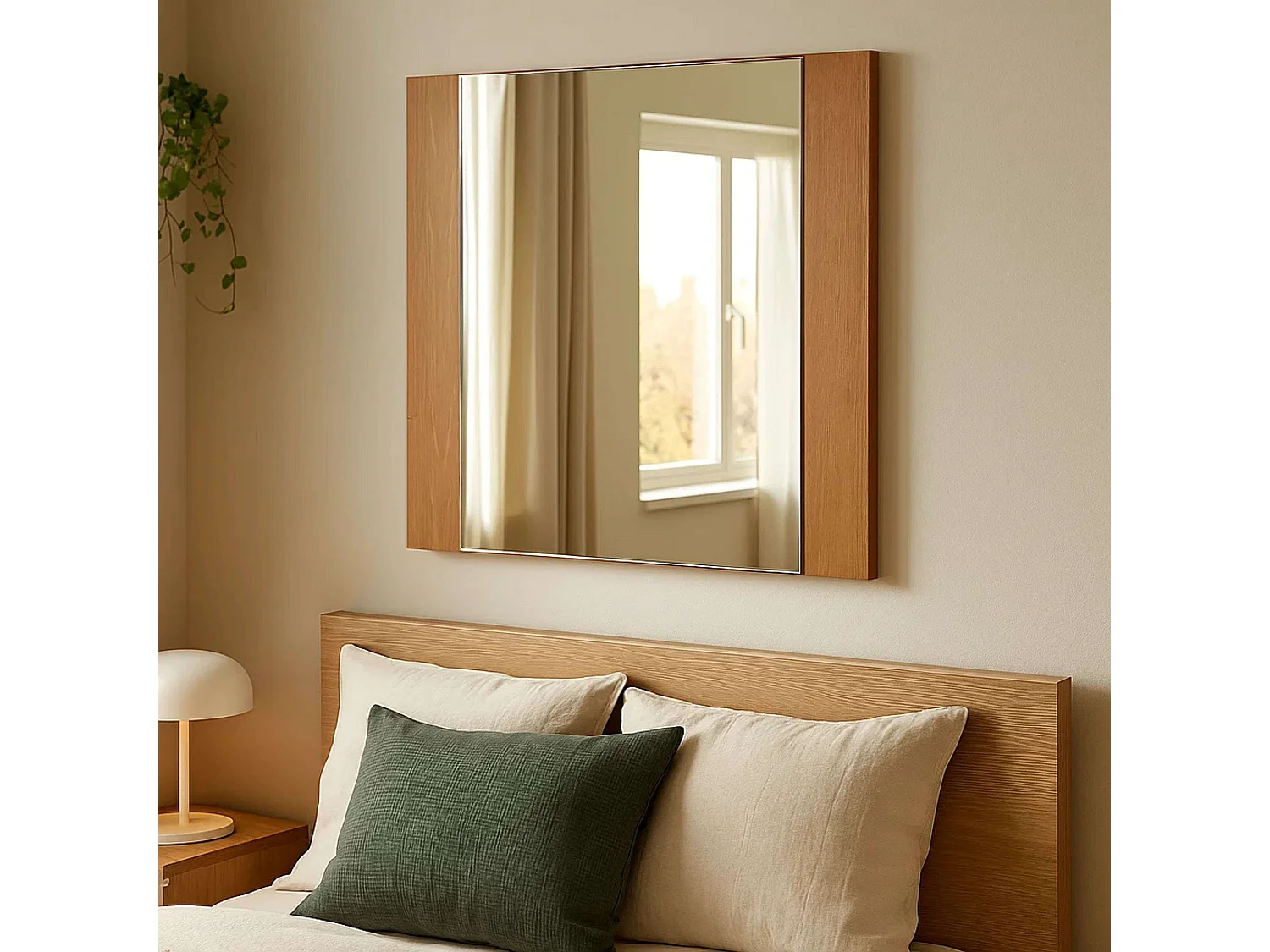 Espejo Clásica Cerezo 72x64x2 cm Dormitorio