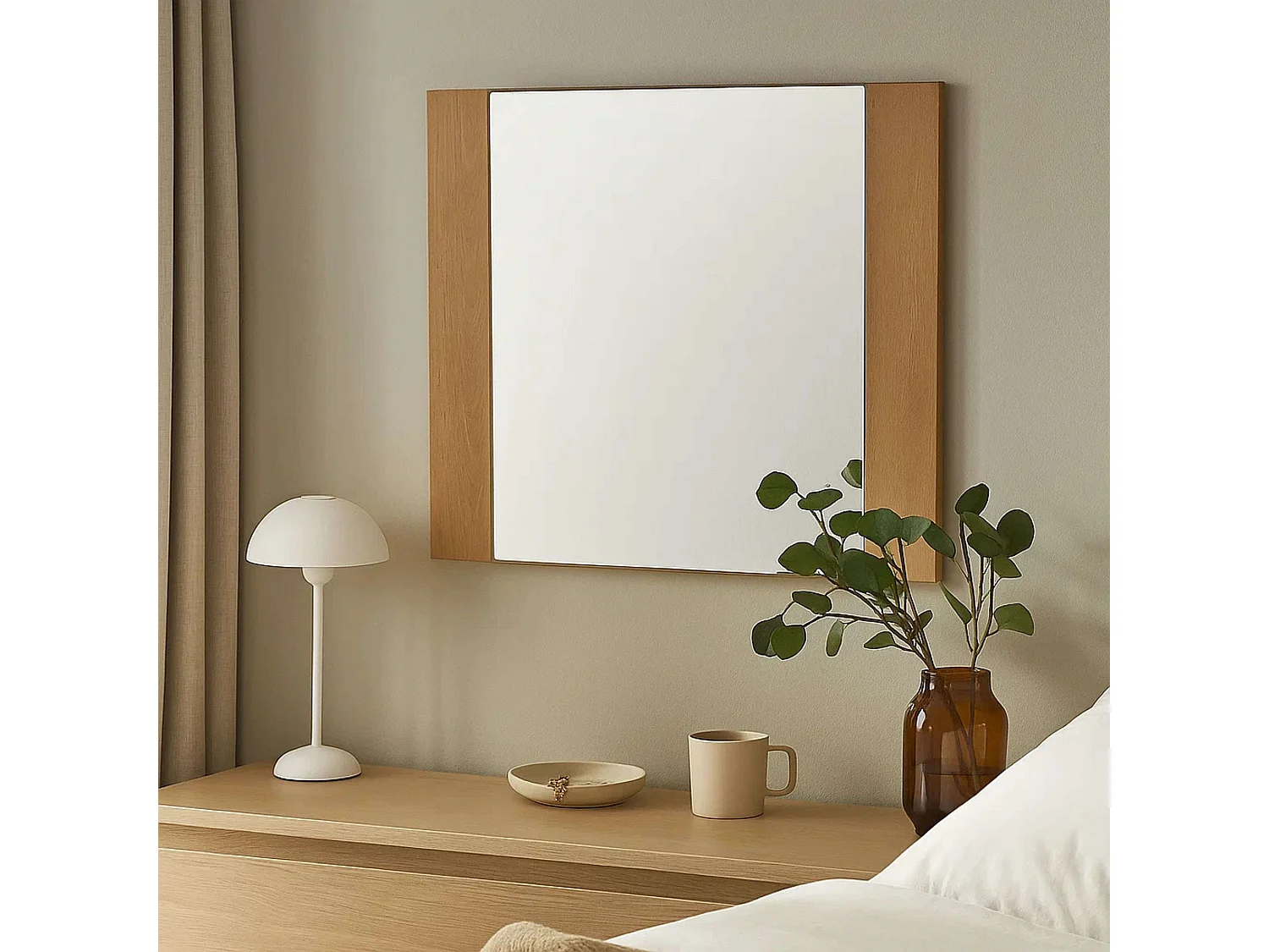 Espejo Clásica Cerezo 72x64x2 cm Dormitorio