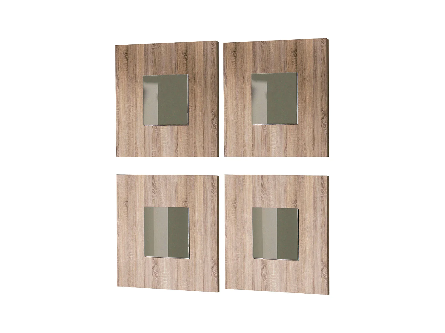 Juego 4 Espejos Lupe Cambrian Pasillo Moderno 45x45 cm