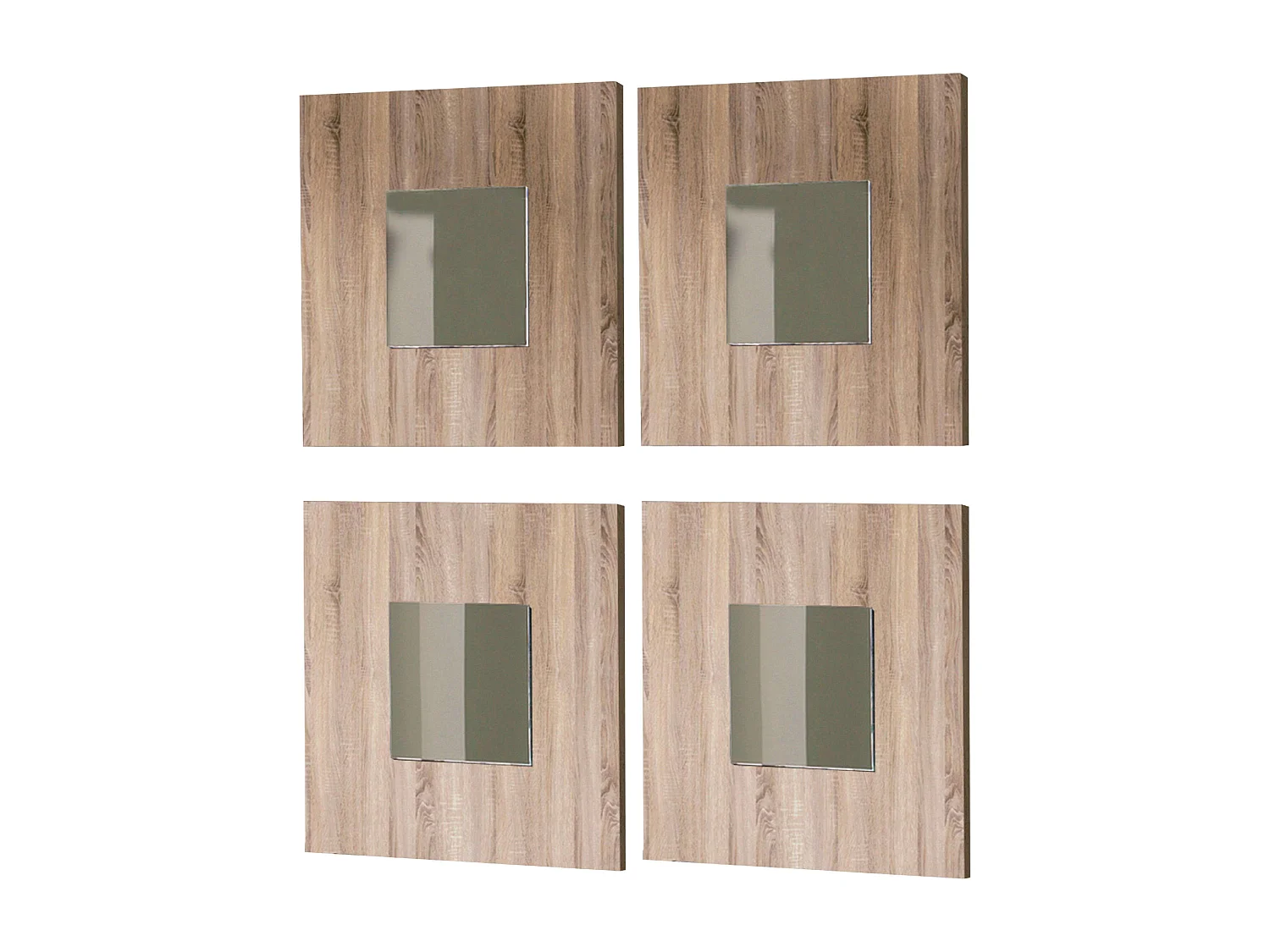 Juego 4 Espejos Lupe Cambrian Pasillo Moderno 45x45 cm