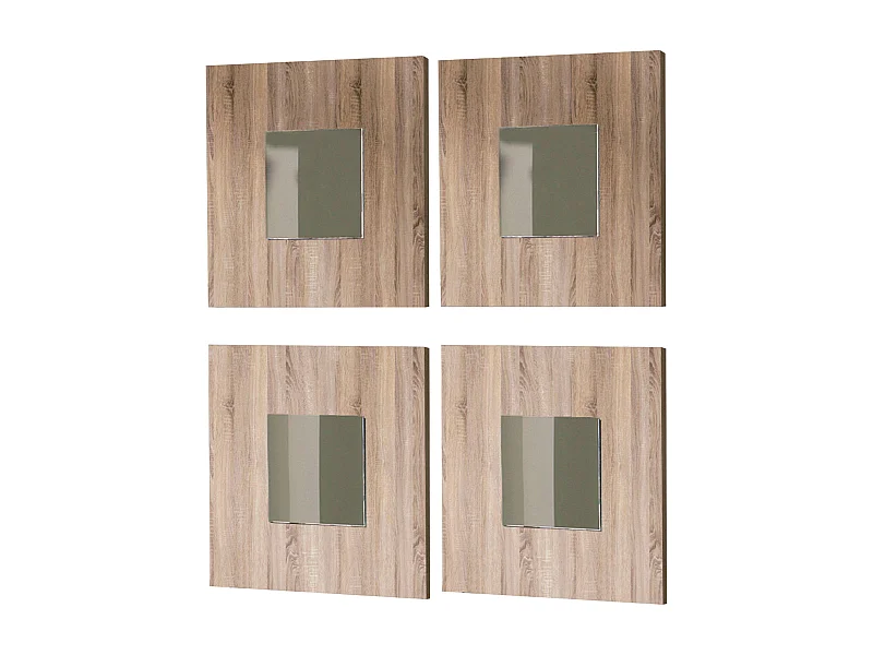 Juego 4 Espejos Lupe Cambrian Pasillo Moderno 45x45 cm