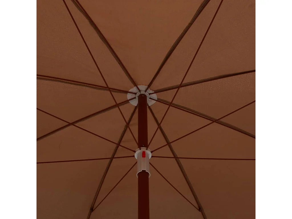 Parasol de jardin-Parasol d'extérieur avec mât en acier 300 cm Taupe