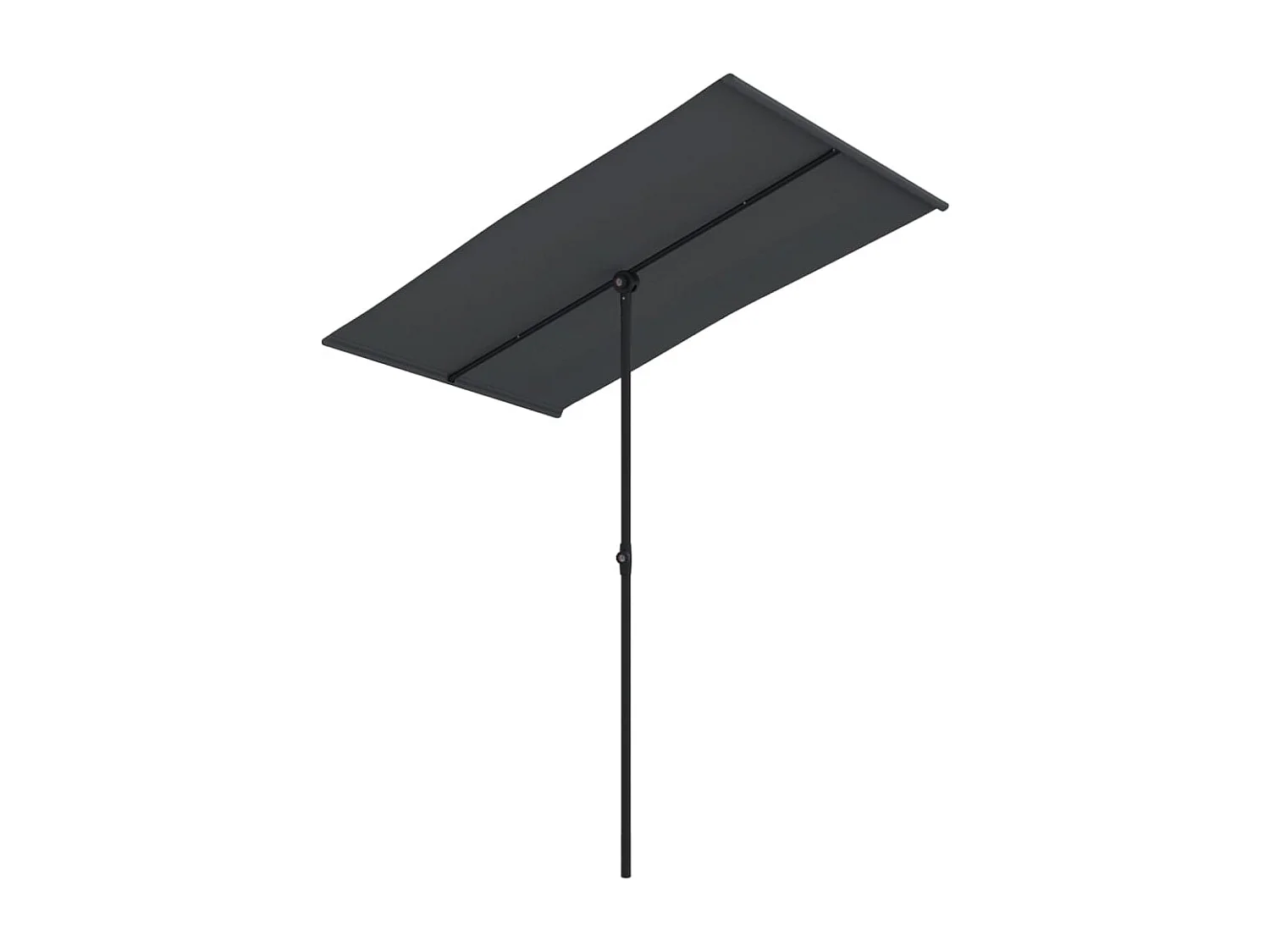 Parasol de jardin-Parasol d'extérieur avec mât en aluminium 180x110 cm Noir