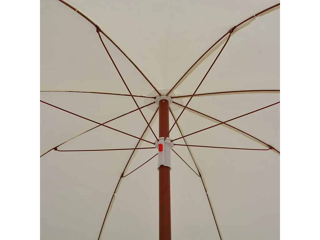 Parasol de jardin-Parasol d'extérieur avec mât en acier 240 cm Sable