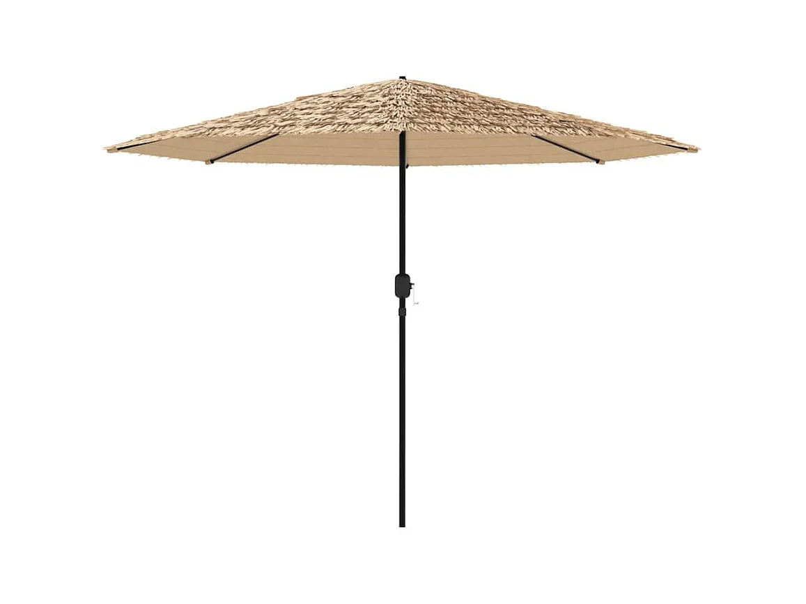 Parasol de jardin-Parasol d'extérieur avec mât en acier marron 324x324x247 cm