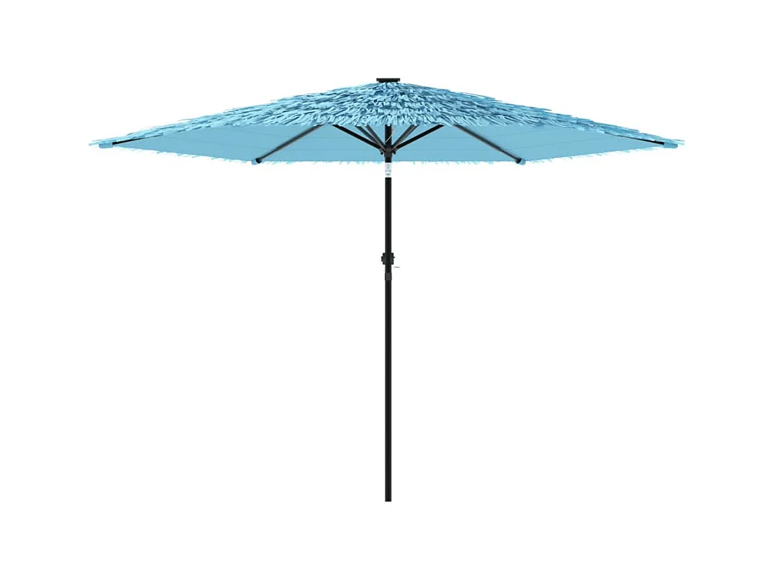 Parasol de jardin-Parasol d'extérieur avec mât en acier bleu 288x288x225 cm