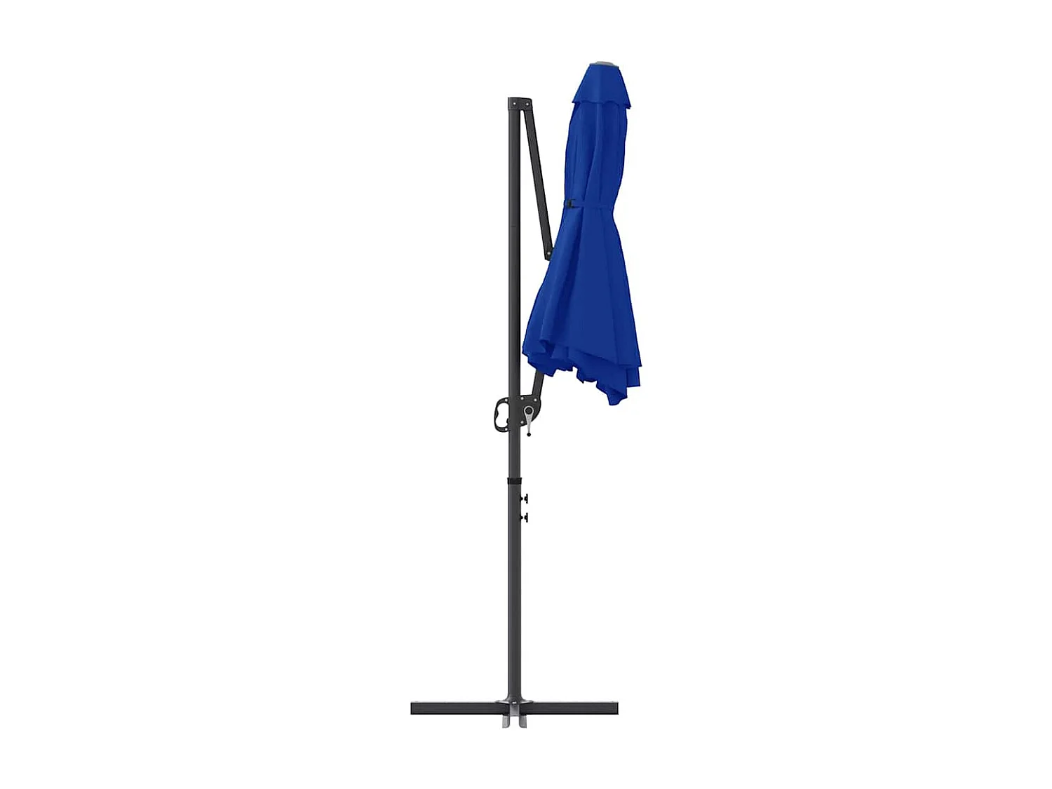 Parasol de jardin-Parasol cantilever de jardin bleu azur 372 x 198 x 243 cm