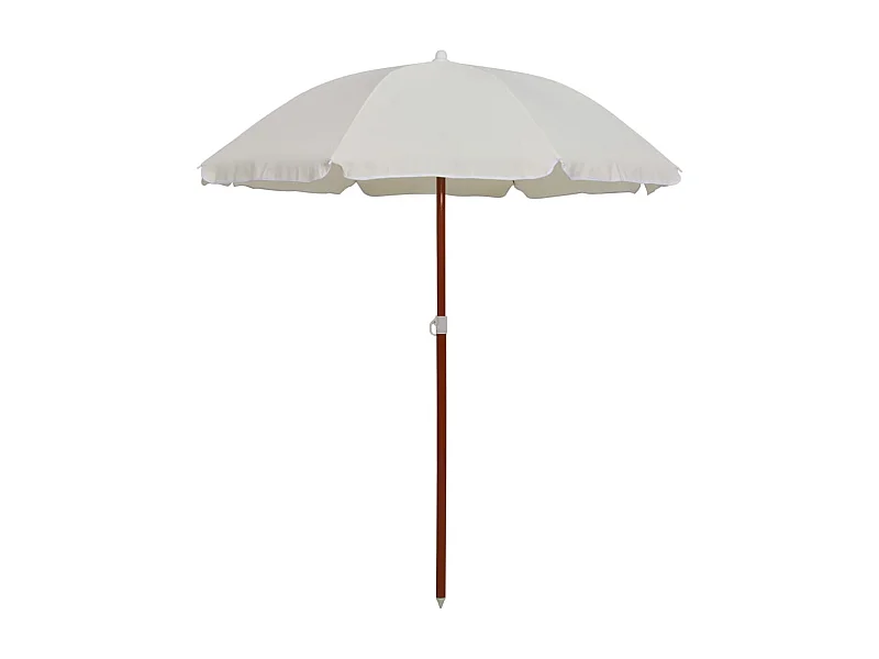 Parasol de jardin-Parasol d'extérieur avec mât en acier 180 cm Sable