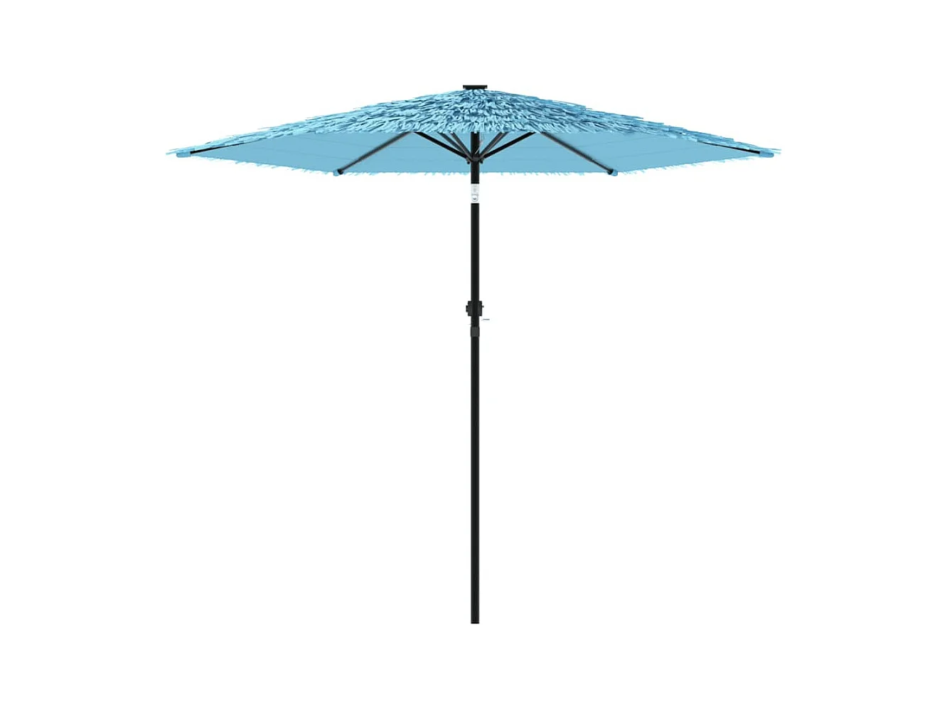 Parasol de jardin-Parasol d'extérieur avec mât en acier bleu 268x268x226 cm