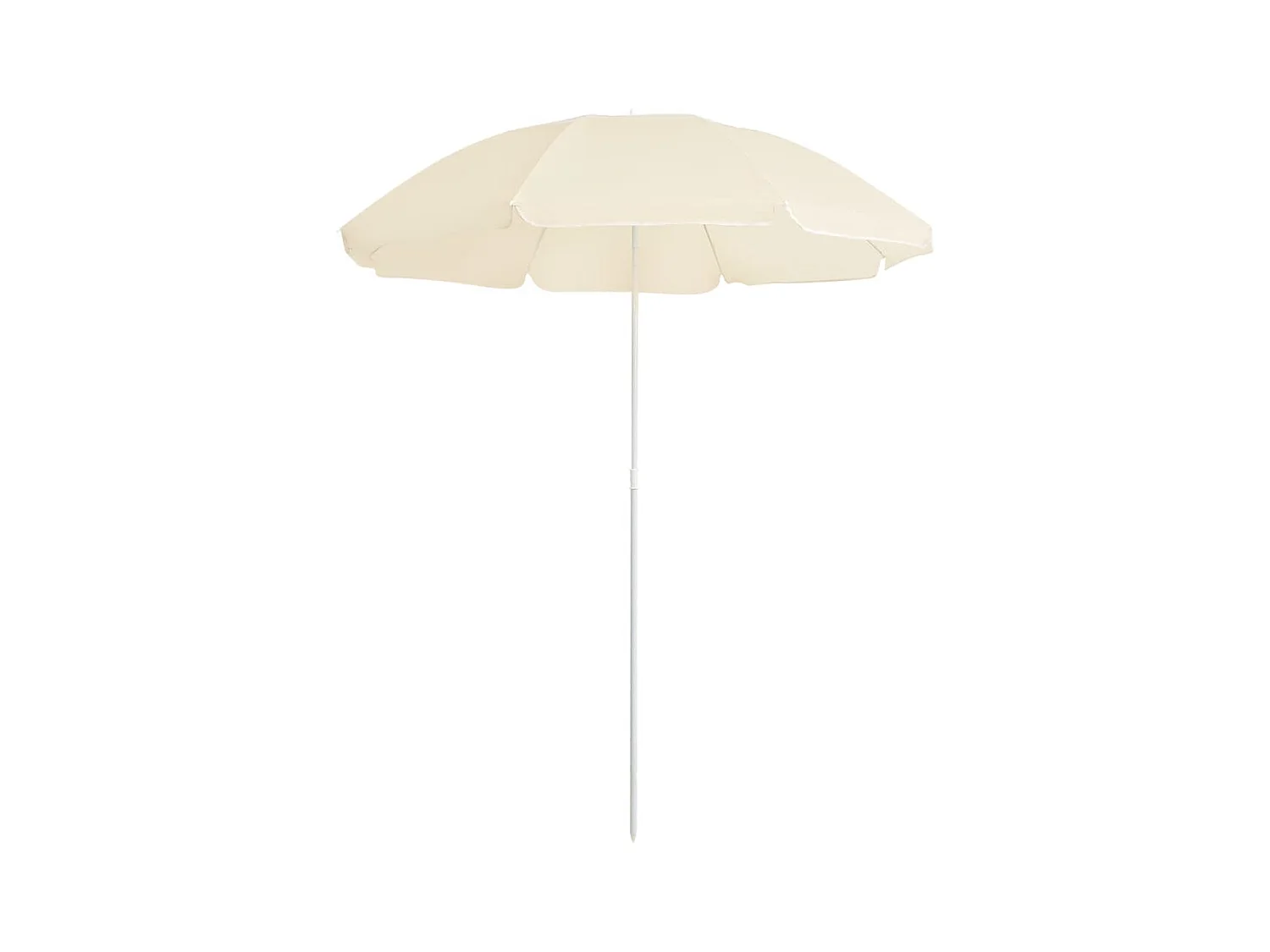 Parasol de jardin-Parasol d'extérieur avec mât en acier sable 180 cm