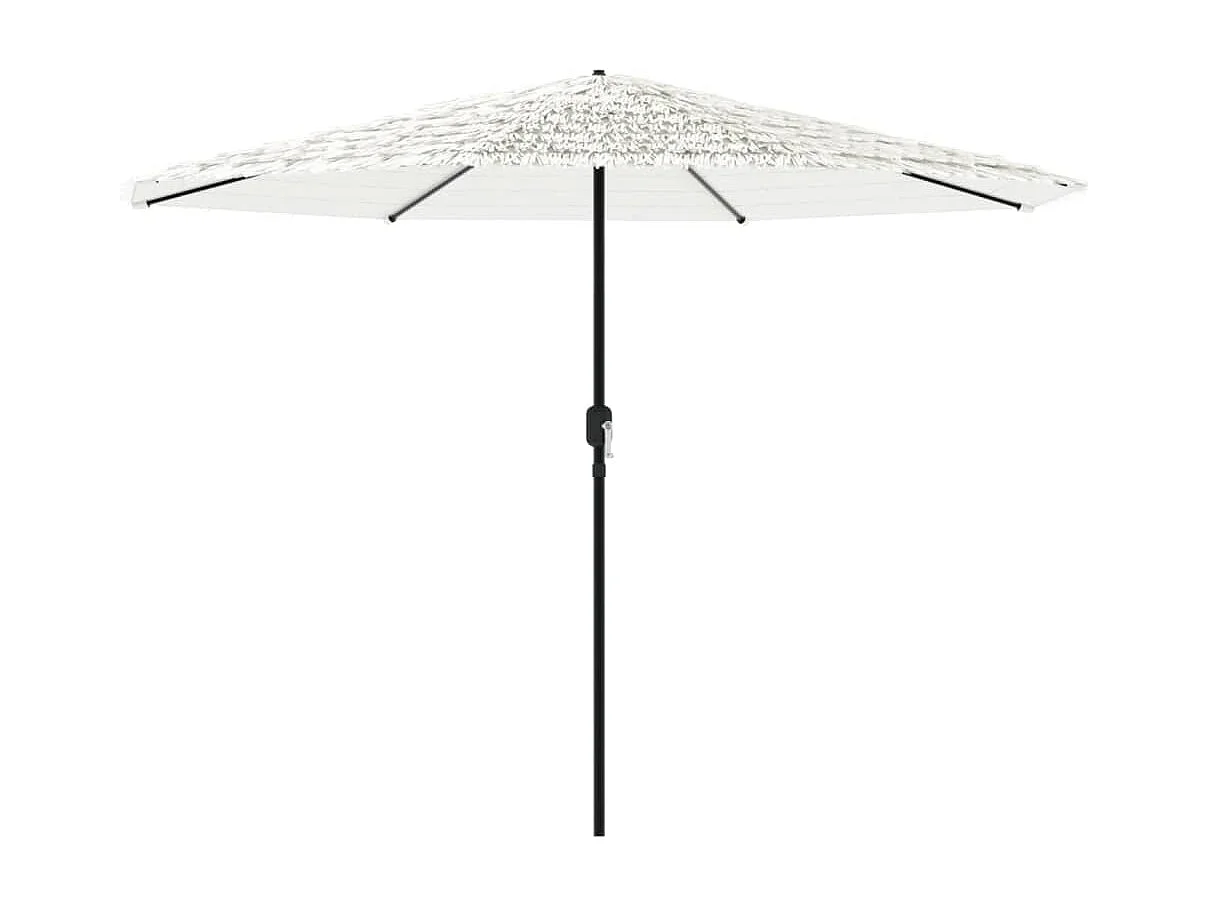 Parasol de jardin-Parasol d'extérieur avec mât en acier blanc 324x324x247 cm